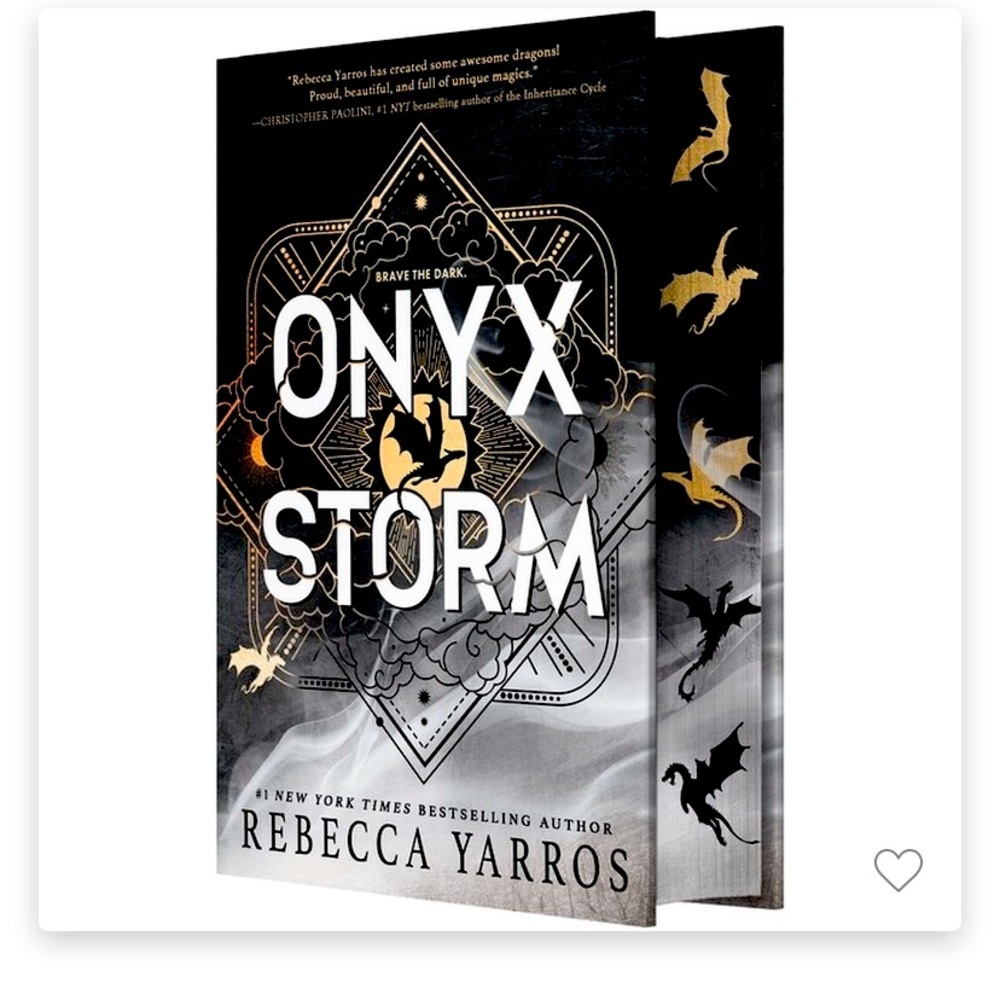 Onyx storm deluxe edition hardcover by Rebecca Yarros